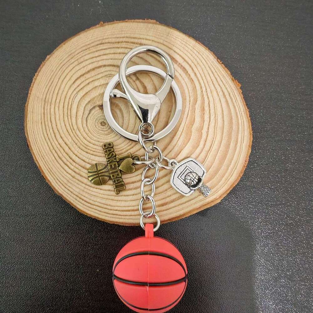 Simulated Football 3D Pendant Sports Event Mini Souvenir Keychain Accessory