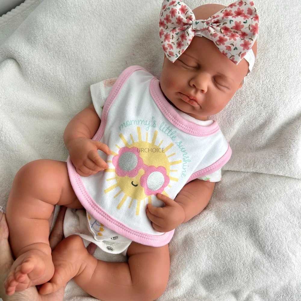 20Inch Loulou Full Soft Silicone Reborn Baby Girl Lifelike Skin Handmade Details Doll for Display Collectible Gift Z250818