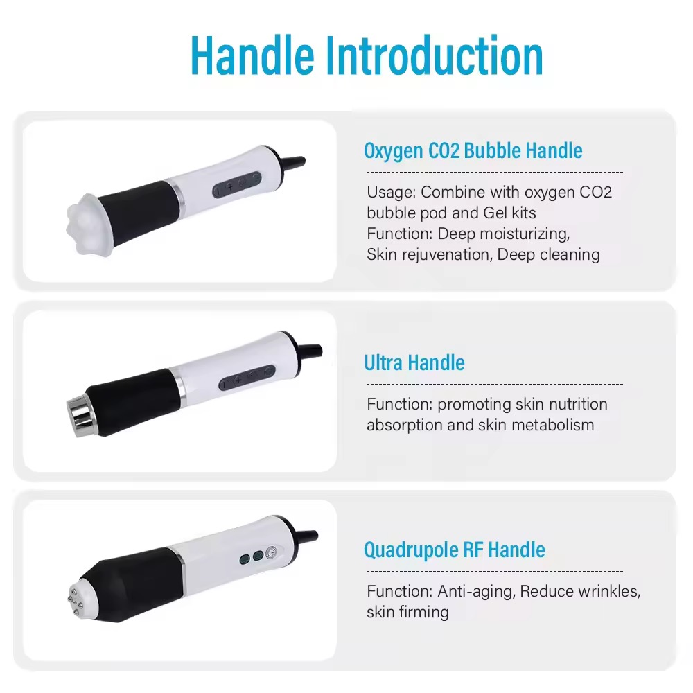 Newest 3 In 1 CO2 Bubble Oxygenation Facial Machine Skin Care Anti Aging Wrinkle Removal Hydra Dermabrasin CO2 Bubble Machine
