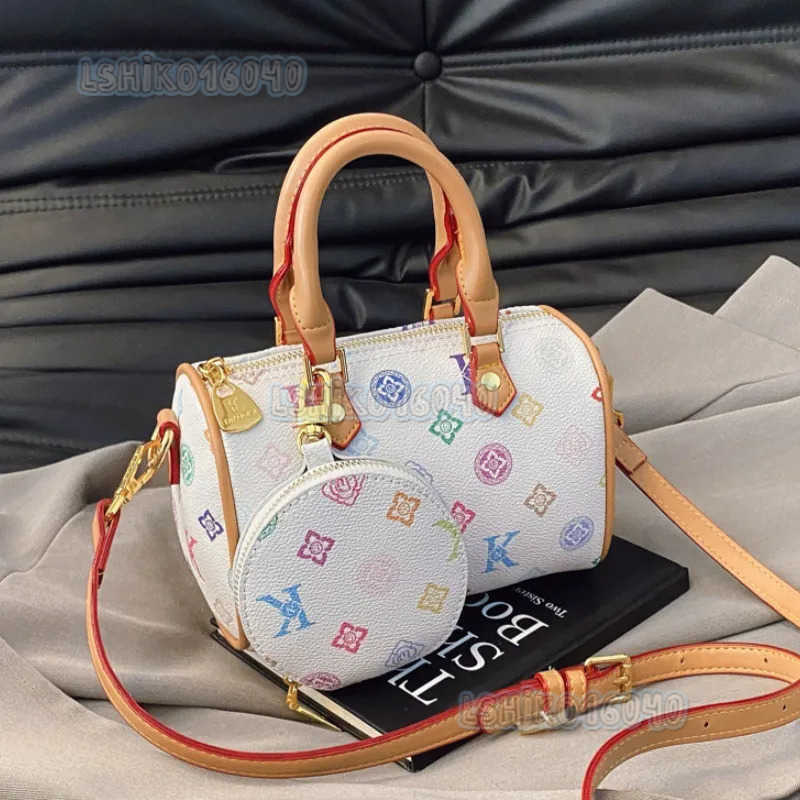 Designer Bags Fashion Shoulder Crossbody 2025 Colorful Printed Boston Ladies Pillow Bag Multifunctional Handbag H250818