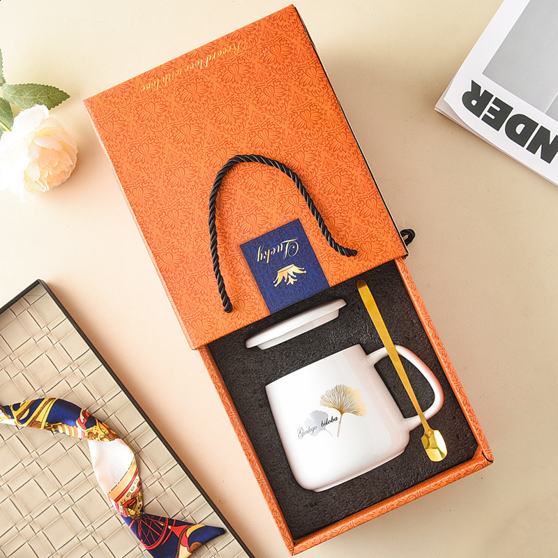 Luxury Cup Phnom Penh Mug Gift Box Set Coffee Mug Couple Ceramic Souvenir Wedding Bridal Lover's Gifts 250818