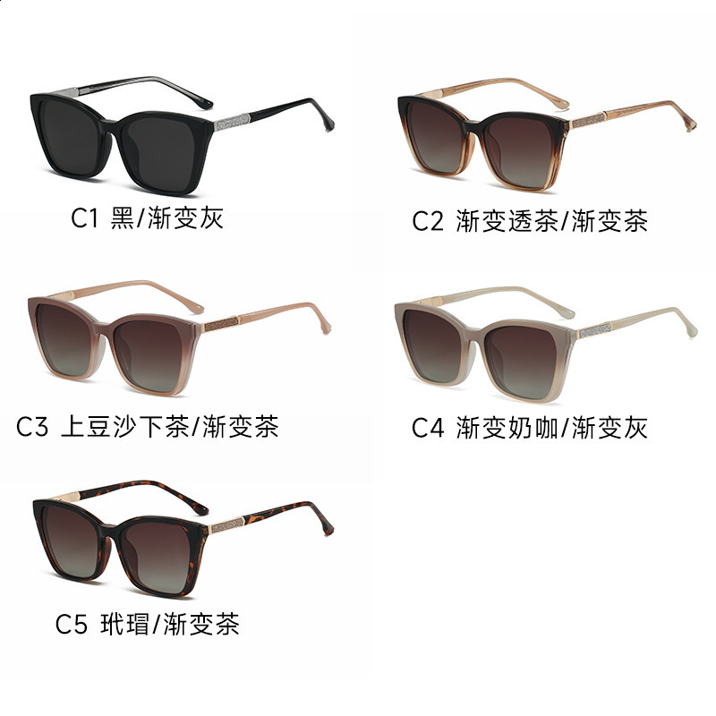 2025 New Cat Eye CP Insert Core Imitation Acetate Glasses Frame Travel UV Protection Magnetic Clip-on Lenses 220302