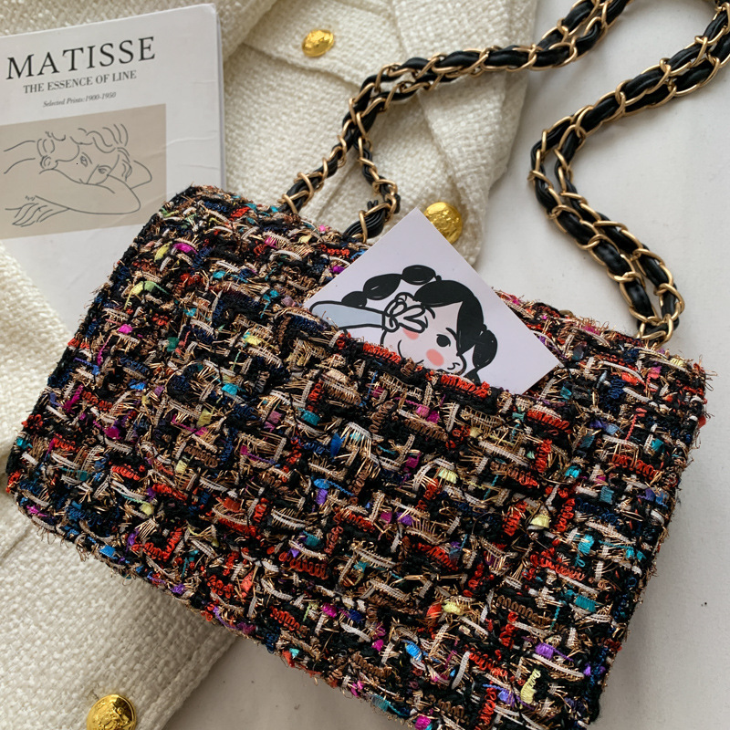 Free shipping designer Chanel Style Woolen Bag Women Bag New Trend 2025 Popular Korean Fashion Versatile Chain Shoulder Bag Crossbody Bag