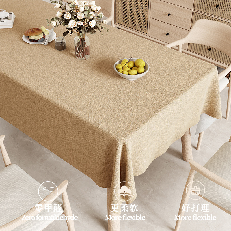 Cotton and linen tablecloth Japanese style solid color rectangular table cloth art tablecloth coffee table mat tablecloth KTLB1