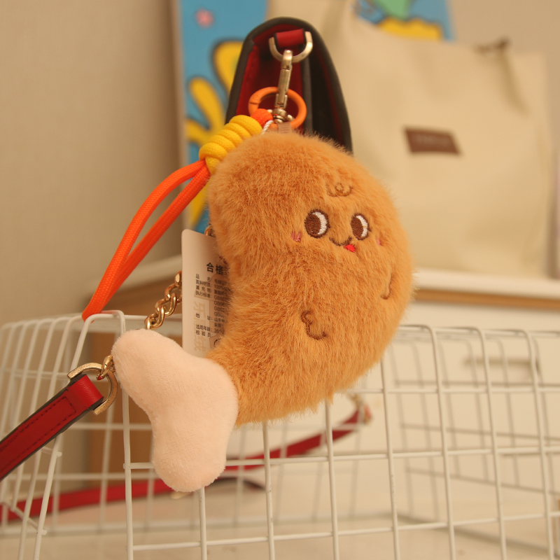 Cute Western style Burger Plush Pendant Simulation Food Bread Pendant Keychain