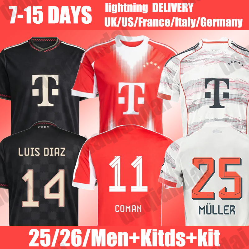 bayerns FC 25 26 KANE #9 J. Palhinha #16 KIMMICH #6 Gnabry #7 bayernmunich 2025 football Shirt Men Kids kit