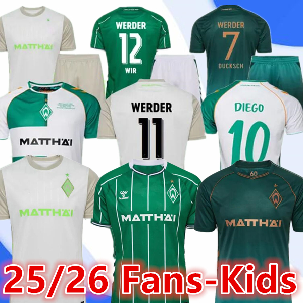 2025 2026 Werder Bremen special Soccer Jerseys 25 26 DIEGO Marvin Bittencourt FRIEDL PIEPER TOPP HOME AWAY THIRD Classic sports Men kids kit football shirt set