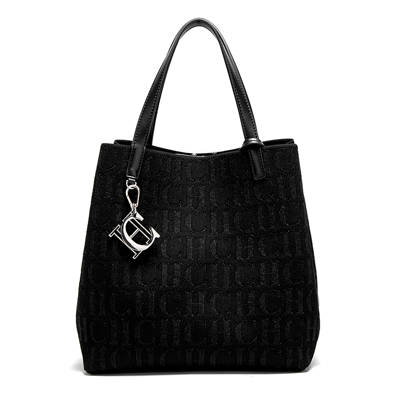 Large Capacity Letter Design Small Card Bag Accessories Handbag Fashion New Solid Color Women's Bucket Bag