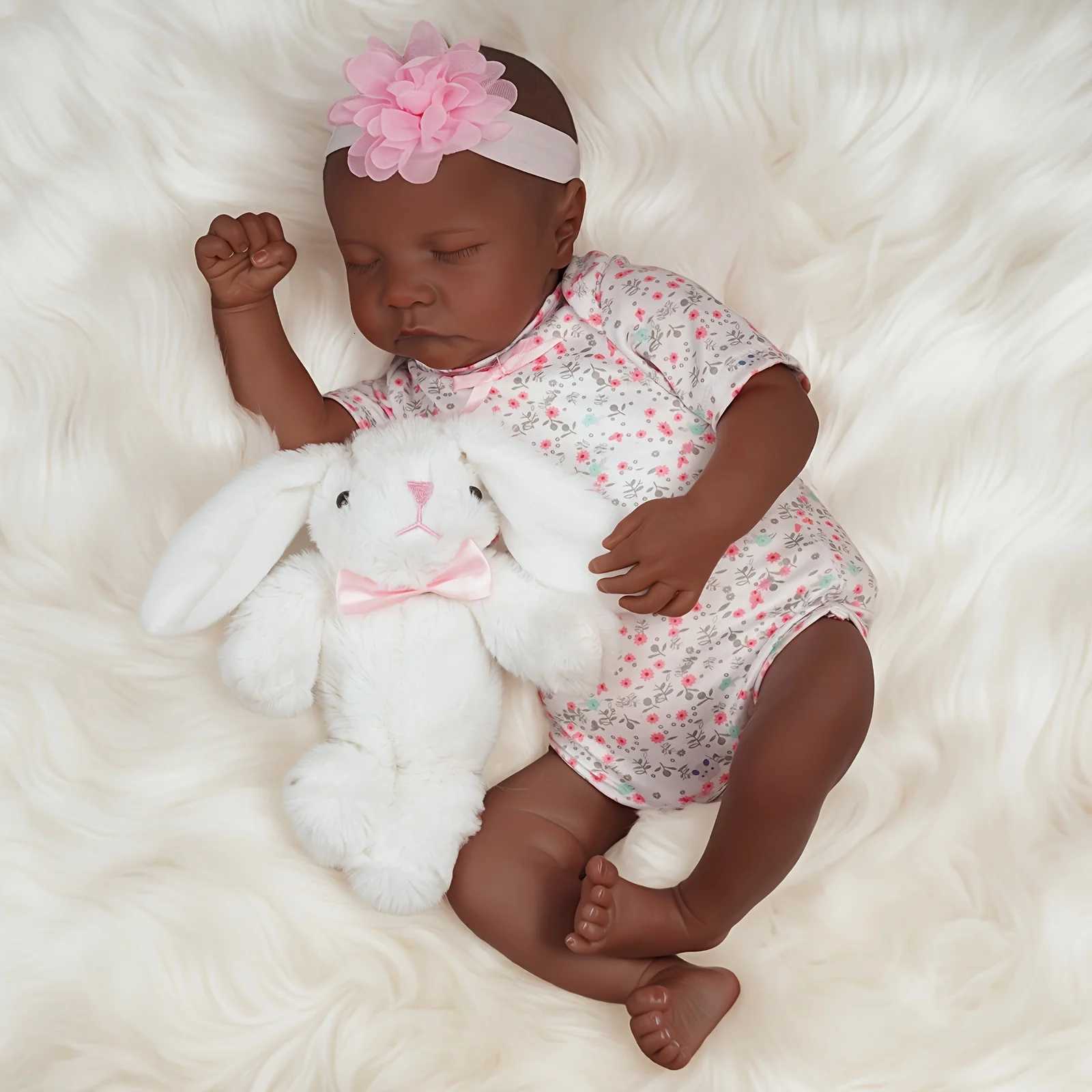 Babeside Lifelike Reborn Baby Dolls 20 Inch Restic African American Newborn Baby Dolls Sleeping That Look Real With Feeding Z250818