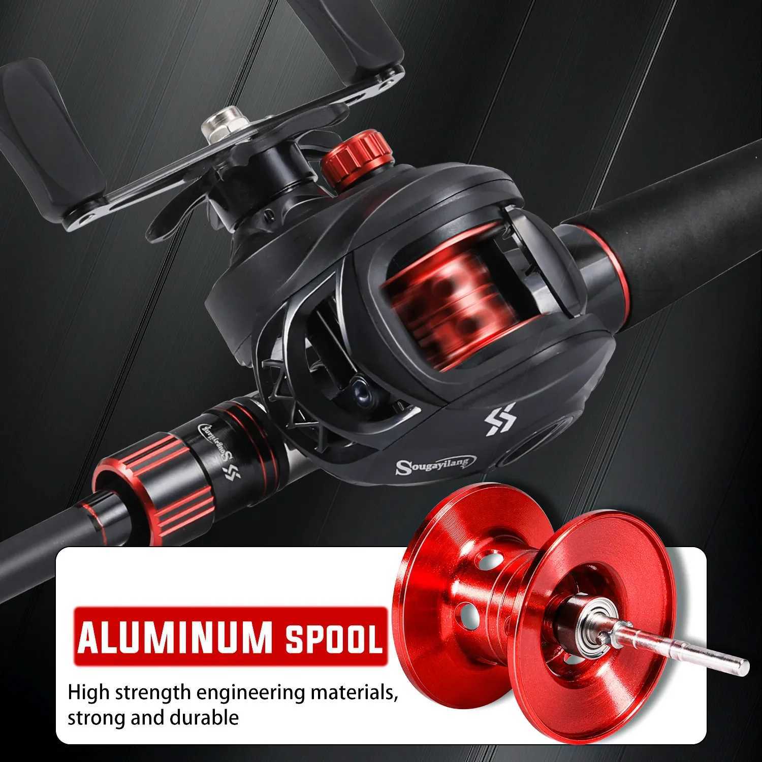 10kg Max Drag Baitcasting Reel Combo 1.8~2.1m Carbon Fiber Casting Rod with 7.2 1 Gear Ratio for Bass Y250818