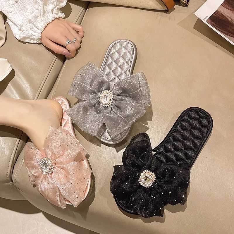 Fion French Wen Shoes Summer New Round Flat Shoes Soft Sole Temperament Wens Slippers Cfor Anti Slip Wen Sandals Y250818