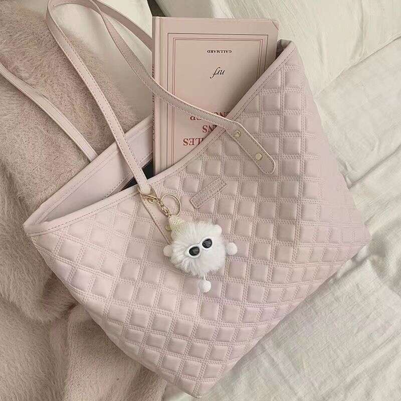 OLOEY Pink dia tote for women 2024 new college student class large capacity commuting versatile hand-held shoulder bag