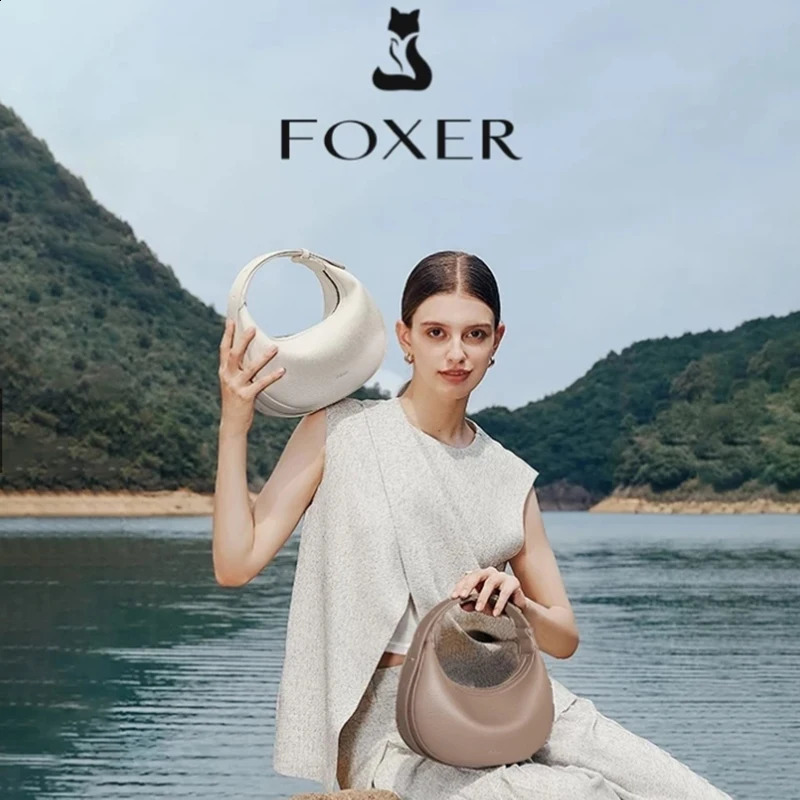 FOXER Fashion Women Shoulder Bag Lady Small y n Halfmoon PU Handbag Summer Sling Crossbody Girl Gift 250815