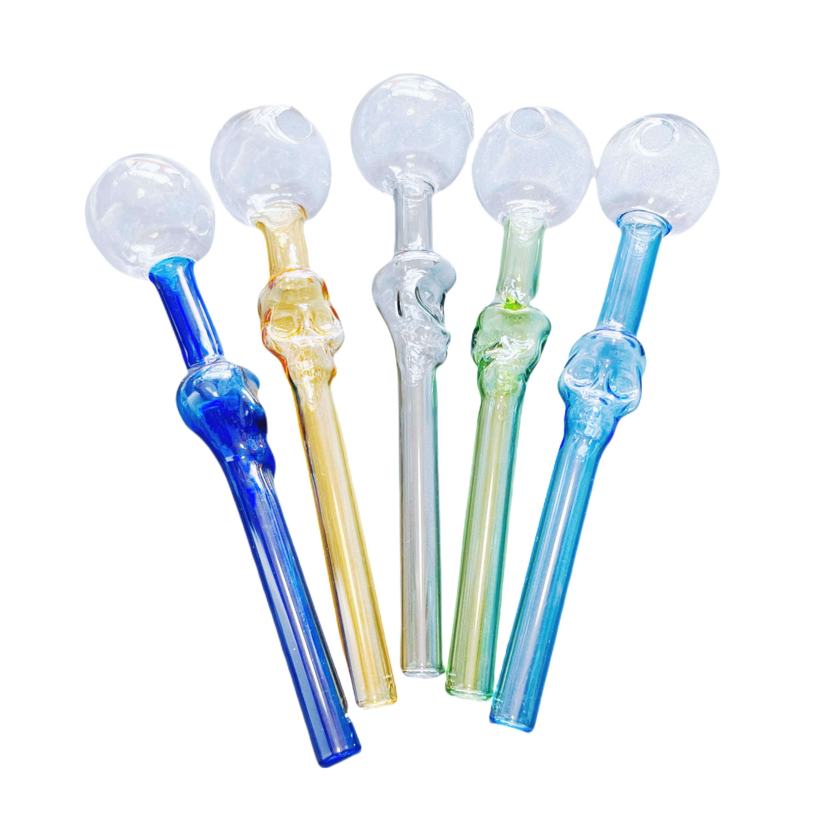 15cm Great Pyrex Thick Clear Glass Oil Burner Clear Glass Oil Burner Glass Tube Oil Burning Pipe somking pipes water pipes wholesale price