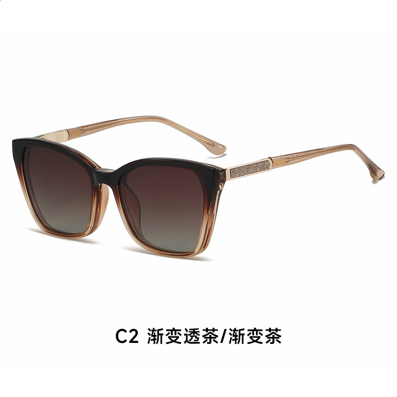 2025 New Cat Eye CP Insert Core Imitation Acetate Glasses Frame Travel UV Protection Magnetic Clip-on Lenses 220302
