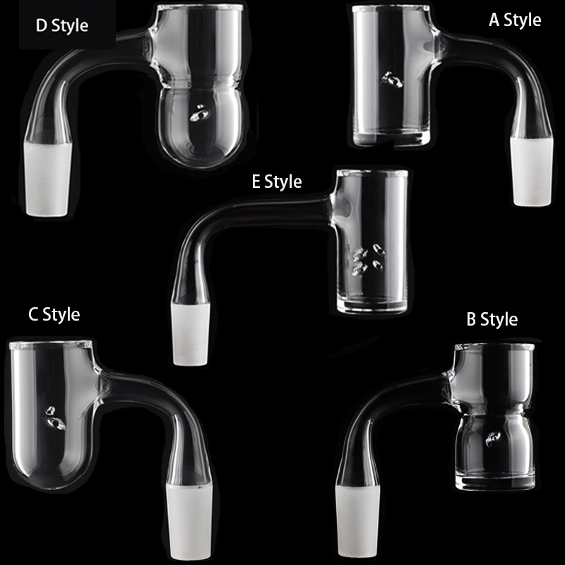 Premium Auto Spinner Full Weld Round Bottom Quartz Banger 10mm 14mm 18mm Male Female 45/90 Beveled Edge Clear Bottom Nails