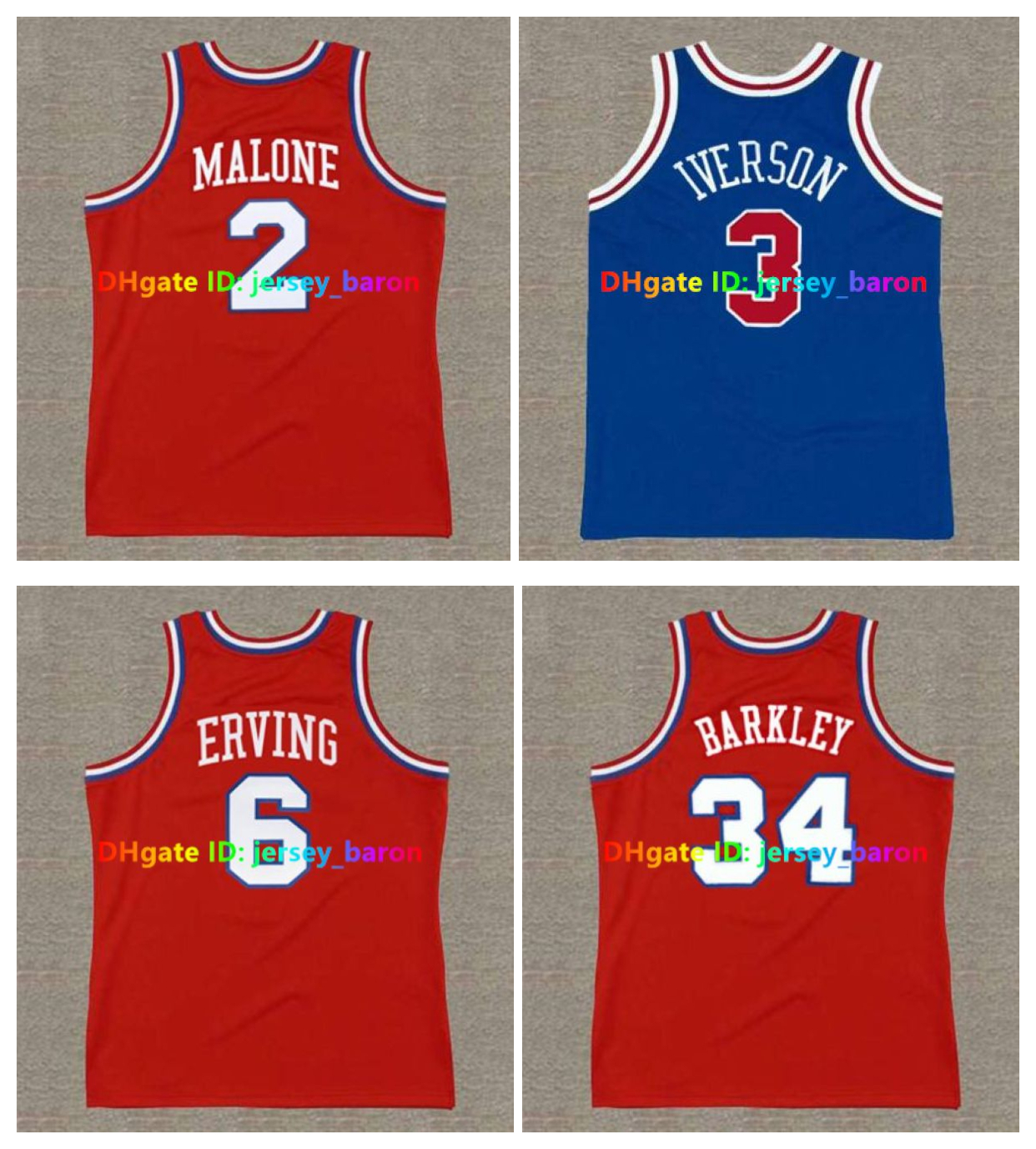 JULIUS ERVING WORLD B. FREE 76er Basketball Jersey MOSES MALONE basket maillot CHARLES BARKLEY DARRYL DAWKINS WILT CHAMBERLAIN ALLEN IVERSON MANUTE BOL Size S-3XL