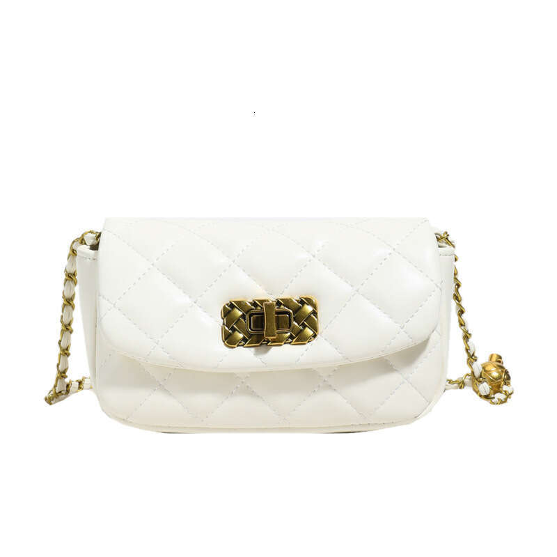 Nanfeng High-End Women's Designer Quilted Gold Ball Bags Chain Small Square Fashion Versatile Shoulder Crossbody Bag