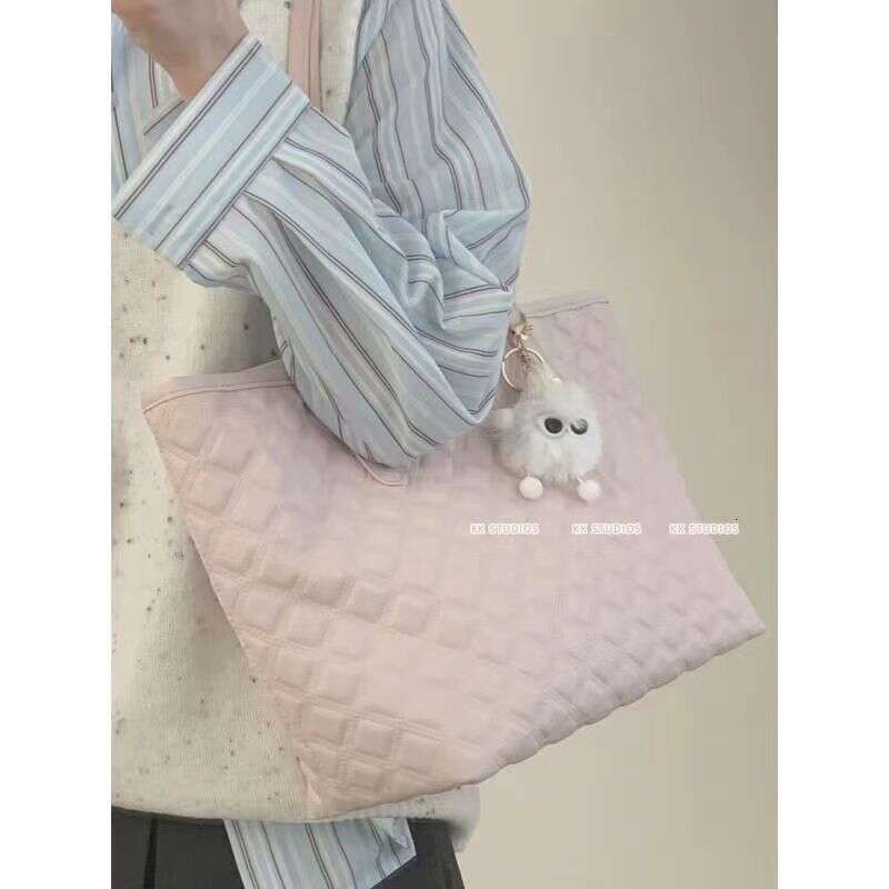 OLOEY Pink dia tote for women 2024 new college student class large capacity commuting versatile hand-held shoulder bag