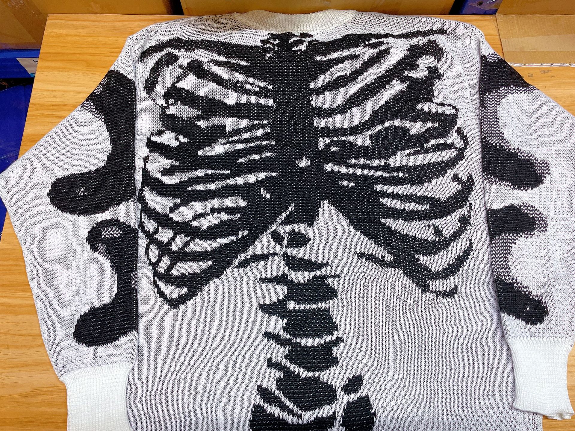 Men's Hoodies Autumn Winter Harajuku Vintage Cartoon Anime Print Knit Oversized Men Sweater Aesthetic Gothic Punk Streetweat Ugly