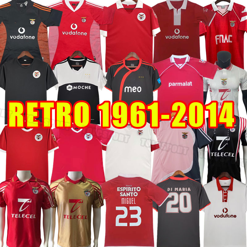 1961 1974 BenficaS Retro home away soccer jerseys 1975 2004 2005 2009 2010 2013 2014 1994 classic vintage 61 74 75 02 04 05 09 10 13 14 94 95 WHITE RED BFC men football shirt