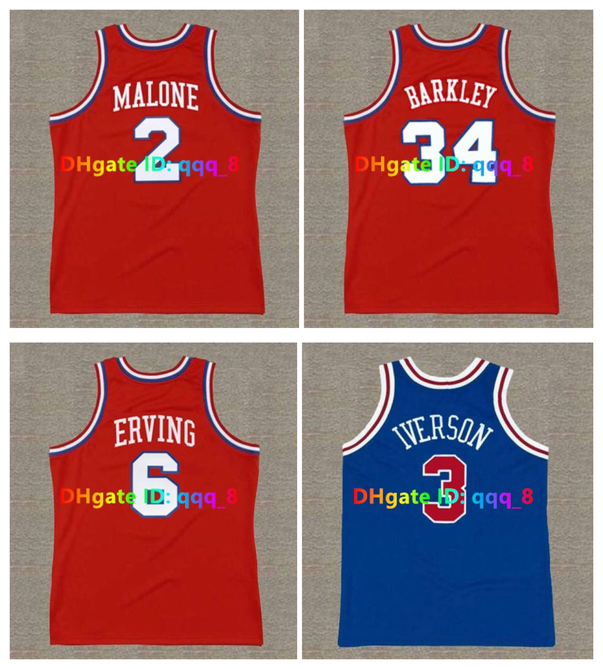 JULIUS ERVING WORLD B. FREE 76er Basketball Jersey MOSES MALONE basket maillot CHARLES BARKLEY DARRYL DAWKINS WILT CHAMBERLAIN ALLEN IVERSON MANUTE BOL Size S-3XL