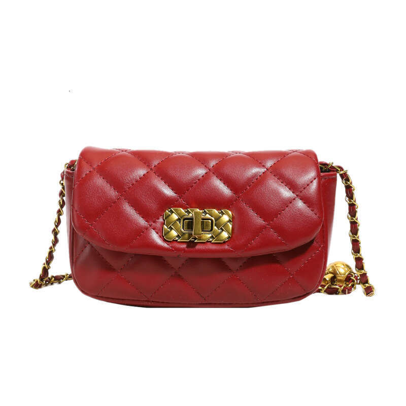 Nanfeng High-End Women's Designer Quilted Gold Ball Bags Chain Small Square Fashion Versatile Shoulder Crossbody Bag