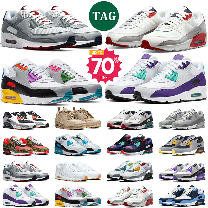 Designer Sneaker 90 Casual Shoes for Men Women 90s With Box Triple Black White Mountaineering Khaki Desert Mens Outdoor Trainers Sneakers