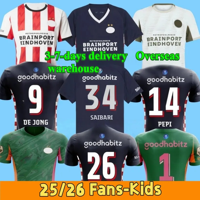 PSVS EinDhoVens Soccer Jerseys DE JONG LANG BENITEZ Retro BAKAYOKO 2025 2026 VEERMAN TIL Football Shirts PEPI H. SCHOUTEN TILLMAN