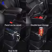 For Mahindra Armrest Box Universal Car Central Armrest Storage Box cup holder ashtray modification accessories