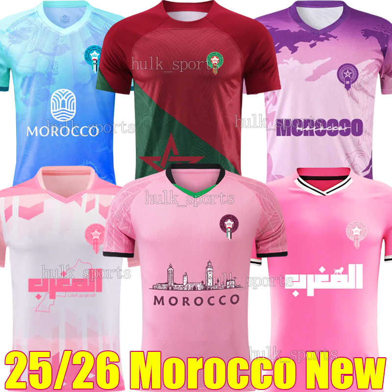 4XL 2025 Morocco EL KAABI soccer jerseys 2026 Moroccan national team BEN SEGHIR RAHIMI EZ ABDE EN-NESYRI OUNAHI BRAHIM men kids kit football shirt African Cup