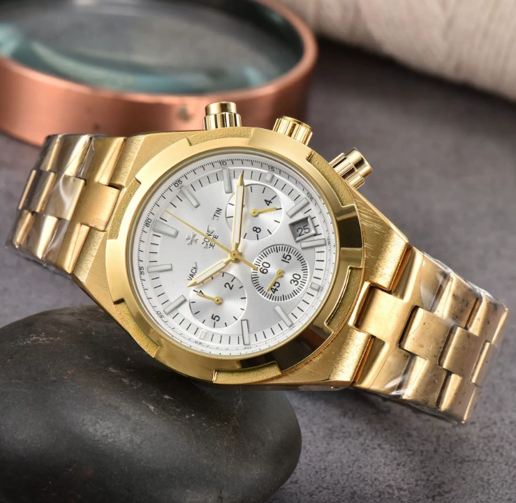 VA CHERONN + CONSTANTING 3Eyes Watches For Men Luxury Wristwatches Quartz Automatic Date Multifunction Chronograph Popular Daily Waterproof Fashion Male Clocks