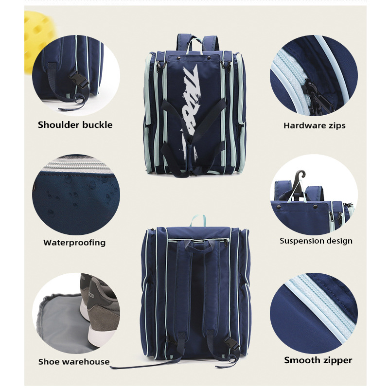 Pickleball Bag - Backpack Duffle Bag for Pickleball Paddles Accessories - Holds 4 Paddles - Includes Fence Hook - Choose from Multiple Colors.