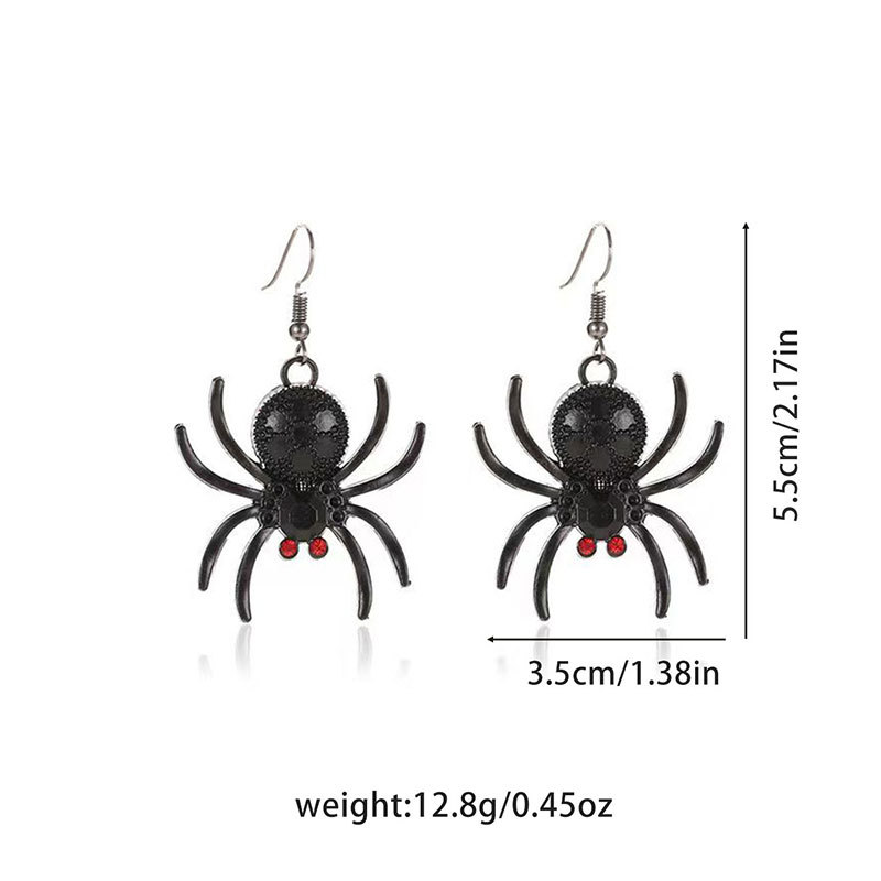 2025 Gothic Spider Skull Tassel Earrings Dark Halloween Drop Jewelry for Women Punk Animal Statement Dangles