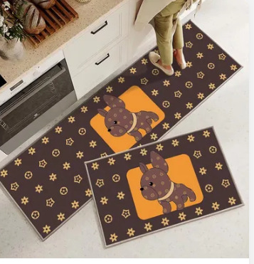 Light Luxury Kitchen Wipeable Door Water Oil Absorbent Diatomaceous Earth Foot Household Mat, Waterproof luxcury and designer Non-Slip Carpet ddmythur