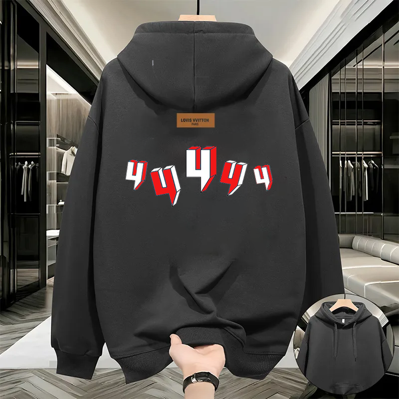 Casual Plus Size Mens Sweatshirt Vintage Design with Unisex Appeal