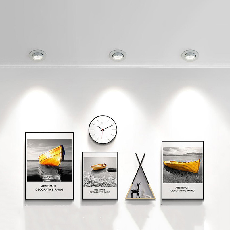 Adjustable Recessed Gooseneck Spotlights for Suspended Ceilings - Perfect for Clothing Store Feature Walls & Backgrounds 17/2