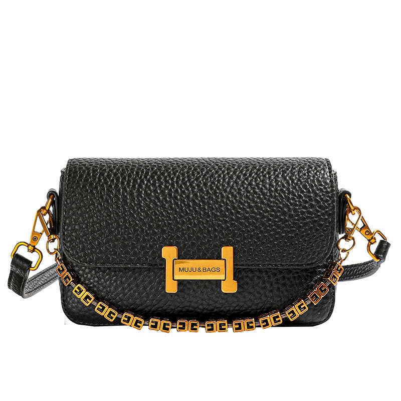 2025 New Women's Chain Large Capacity Designer Bags High-end Lychee Pattern Simple Crossbody Small Square Bag Personality