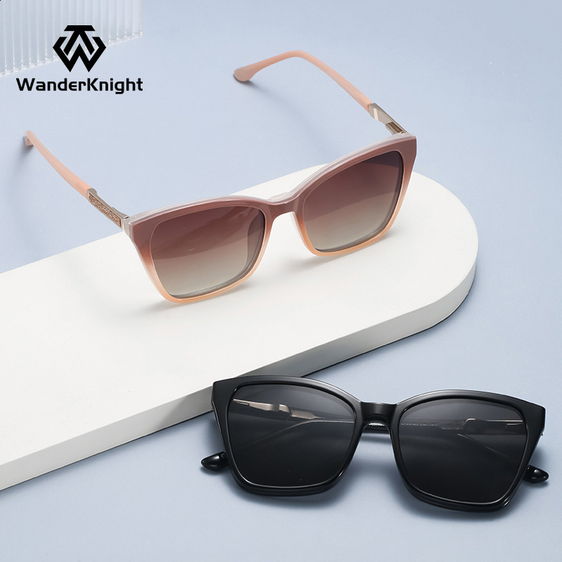 2025 New Cat Eye CP Insert Core Imitation Acetate Glasses Frame Travel UV Protection Magnetic Clip-on Lenses 220302