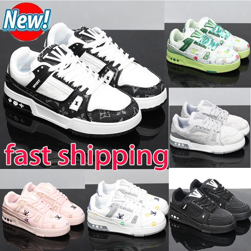 2025 designer shoes fo running shoes men women Black White Gum Silver Red Pink Cream Yellow mens womens outdoor Female Trendy Casual Sports sneaker size 36-45