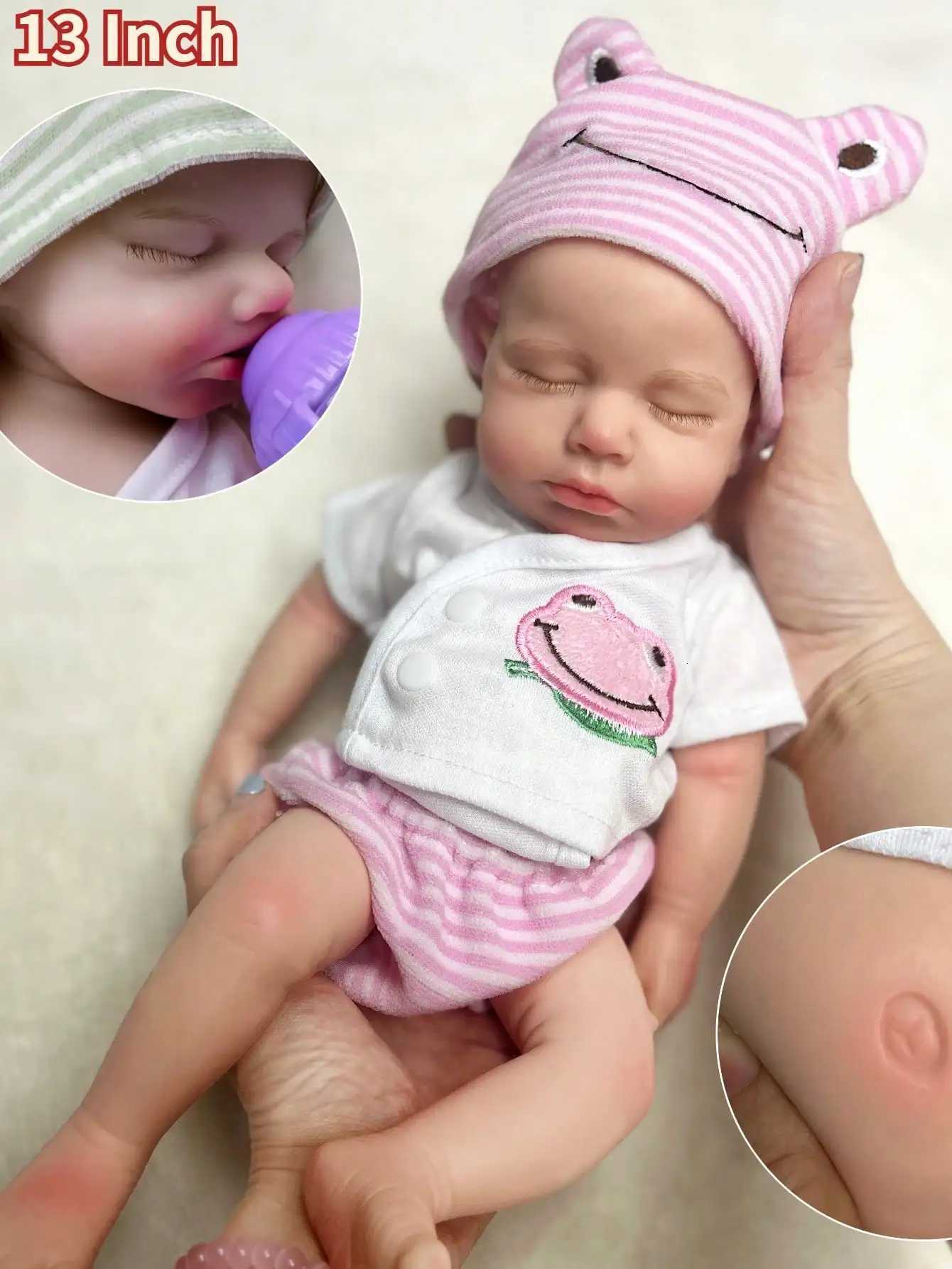 13 Inch Loulou! 3D Painted Able Pascale Solid Silicone Reborn Baby Doll - Newborn Doll Available as Girl or Boy W250818