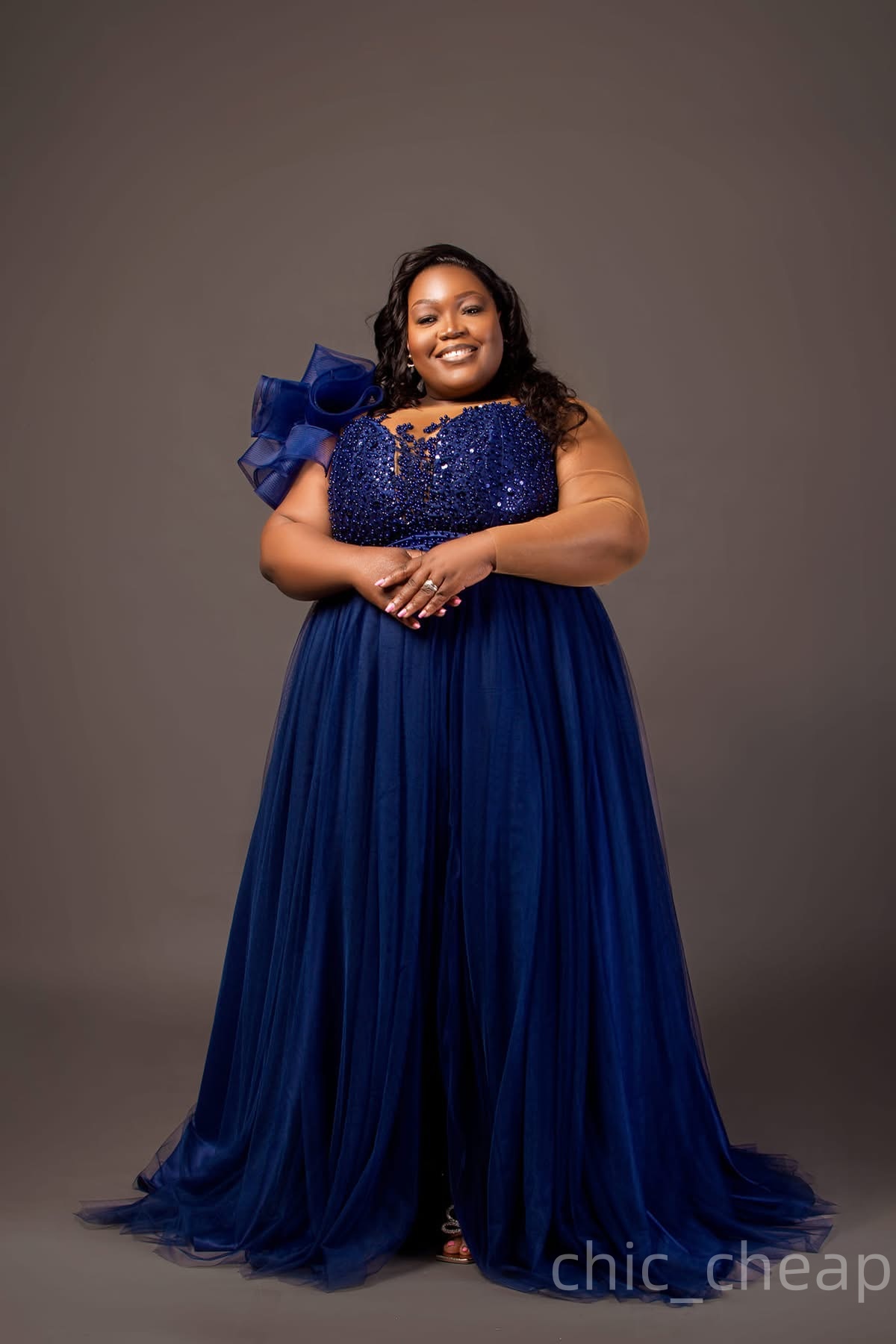 2025 Plus Size Navy Blue A-line Mother Of Bride Dresses Beaded Lace Tulle Flower Evening Party Mama's Dress Vintage Birthday Wedding Guest Groom 