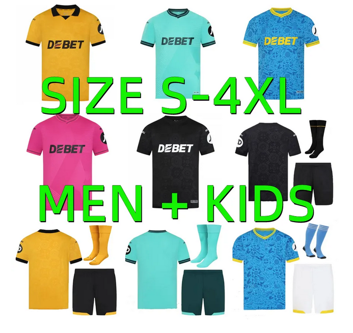 24 25 26 WoLvErHaMpToNes WoLvEs SARABIA Soccer Jerseys Player version GOMES Strand Larsen GUEDES CUNHA HEE CHAN Andre 2025 2026 HEE CHAN Football Shirts Men Kids kits