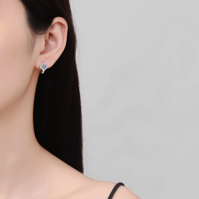 Moissanite earrings zircon earrings lab grown diamonds designer style womens earrings wedding earrings design styles diamond earrings 925 sterling sil