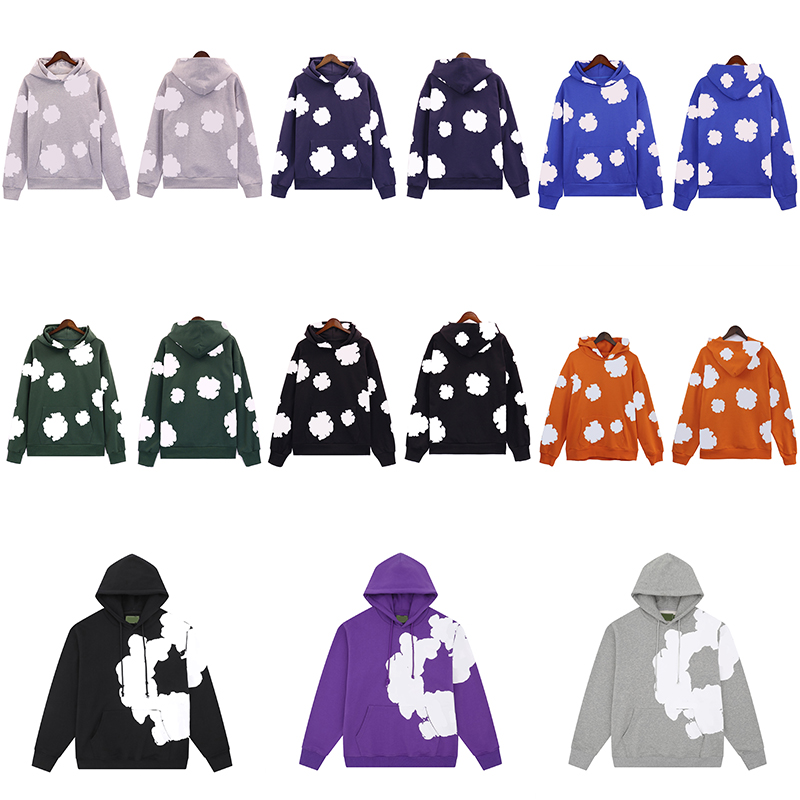 Denim hoodies sweatshirts fashion classic flower hoodie designer hoodies pullover men womens casual loose Hip Hop Jogger tracksuit sportwear pants