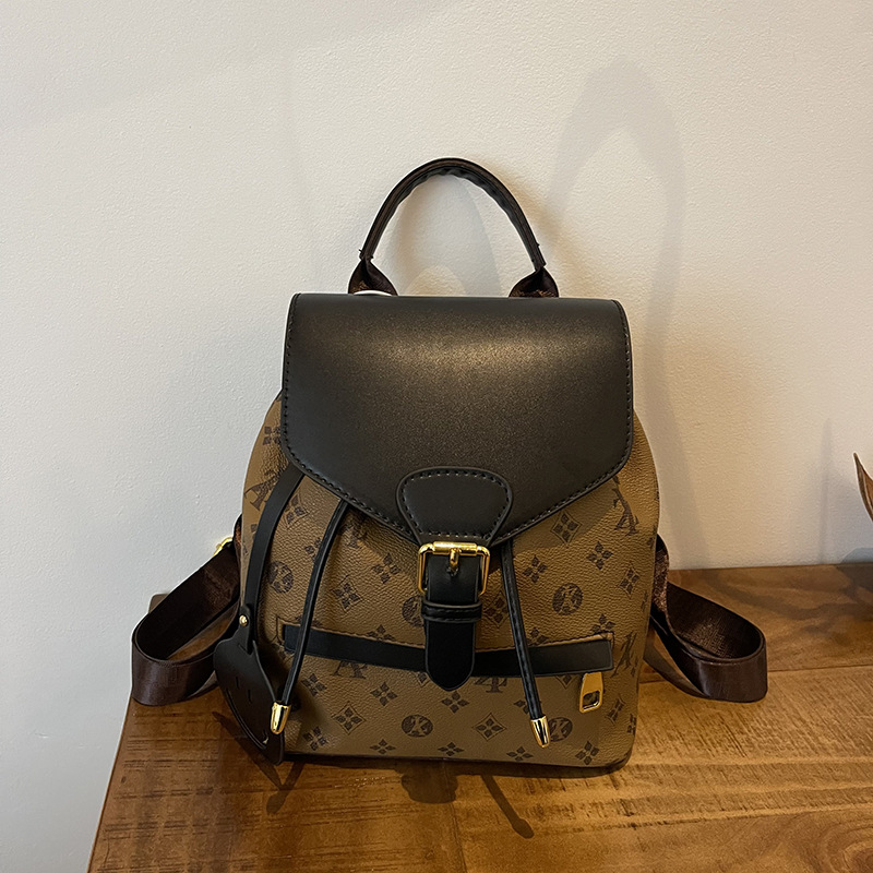 Designer bag free shipping vintage backpack large capacity versatile new fashionable printed womens backpack