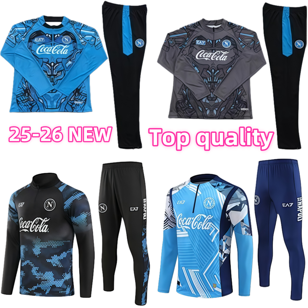 2025 2026 AE7 Napoli trackSuit jacket soccer jersey Zielinski 24/25/26 Half pull Long sleeve AE7 Naple set veste suit