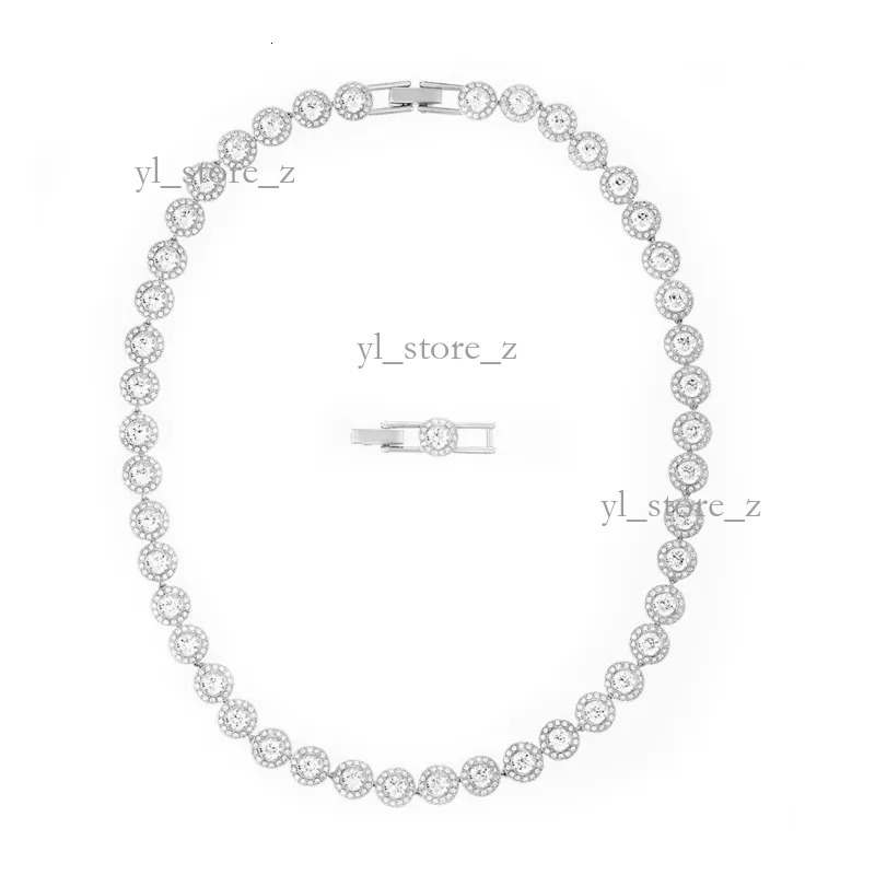 swarovs necklace classic designer for women making of stainless steel plate gold jewelry woman inlaid crystal diamond iced out gift swarvski necklace 0fd