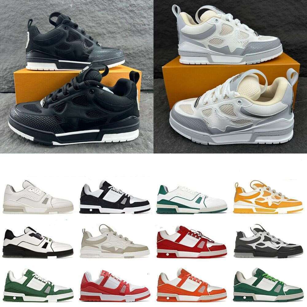 Top Skate Original packaging box designer sneakers mens trainers sneaker casual runner shoe outdoor ly leather flower skates shoes women fashion men 0