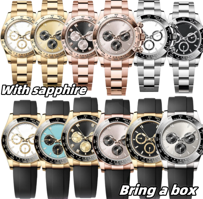 AAAMen's mechanical automatic watch 40mm, 904L stainless steel/leather strap, equipped with luminous/sapphire/waterproof dial, fashionable classic series men's watch